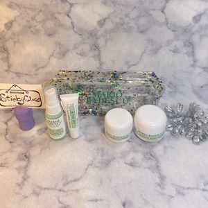 MARIO BADESCU Skincare Set-Clear Pouch,Balm,Night&Eye Cream,Facial Spray-5pc-NEW